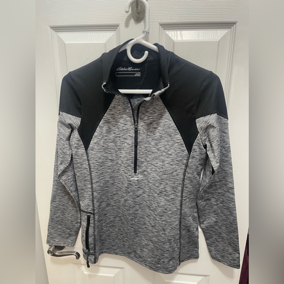 Eddie Bauer Tops - Eddie Bauer workout jacket small black and gray